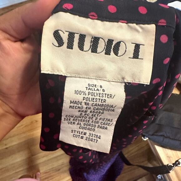 Studio I Polka Dot Sleeveless Maxi Dress - Picture 4 of 12